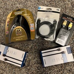 HDMI Cable Bundle with 4K UltraHD Gold 4 6ft 1 4ft nib